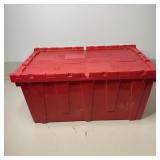 5-Qty Red Crates with Attached Lid