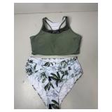 23-Qty Green/White Floral Bathing Suits