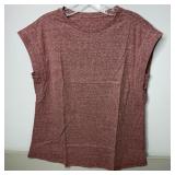 21-Qty Brick Red Sleeveless Crew Neck Work Out