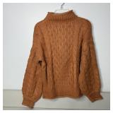 3-Qty Khaki Turtleneck Knit Sweaters