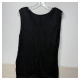 33-Qty Flowy Black Sleeveless Tunics