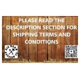 Please Read Description for Shipping & Pick Up