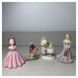 (4) Girl Figurines- Campbell, Precious Moments,