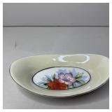 Vintage Hand-Painted Oval Dish Gold Castle,