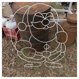 Santa Clause Wire Frame Yard Stake
