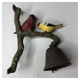 Cast Iron Doorbell with Two Bird Figures