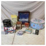 Assorted Tin Containers