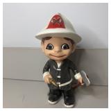 12" VINTAGE CERAMIC SMILING BOY FIRE FIGHTER