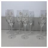 6- Avon Hummingbird 24% Lead Crystal Champagne