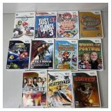 #2- (11) Wii Games- Mario Kart, Just Dance 3,
