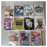 #3- (11) Wii Games- Barbie, Tangled, Rock Band,