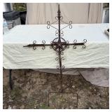 44"x24" Wrought Iron Cross Yard Stake