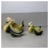 (2) Vintage Hull Planters Mother Goose Duck Swan