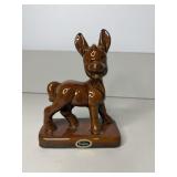 7 1/2" Dryden Pottery Brown Donkey Figurine Clay