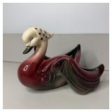 7" Vintage Hull Pottery Mother Goose Planter Polka
