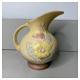 7 1/2" Hull Pottery Water Pitcher Yellow Floral