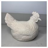 10 1/2" Unpainted Ceramic Bisque Sitting Hen