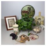 Vintage Home Decor Lot- Vase, Plant, Photo