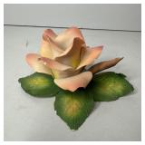 Capodimonte Fabar Apricot Orange Rose Flower