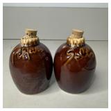 Hull Pottery Brown Drip Glaze Salt and Pepper