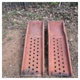 (2) Heavy-Duty Steel Car Ramps
