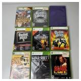 (9) XBOX 360 Games- Call of Duty, Guitar Hero,