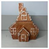Vintage Ceramic Gingerbread House Cookie Jar
