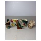 (5)-Ceramic Glazed Animal Figures/ Vase/Planters