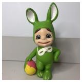 12" Vintage Ceramic Smiling Easter Bunny Boy