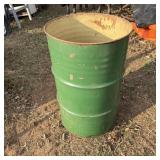Green 55-gallon Steel Drum