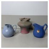 (3) Pottery Ceramic Vase/ Pitchers- Niloak