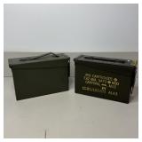 (2) 200 Cartridges Ammo Cans