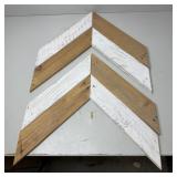 Pair of Rustic, Reclaimed Wood Chevron Wall Art