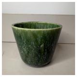 Vintage 5" Hull Green Glazed Ceramic Vase/Planter