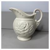 Vintage Hull Pottery White Ceramic Pitcher A50