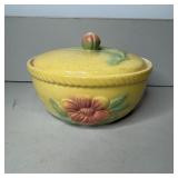 8"Hull Pottery Sunglow Covered Casserole Dish/