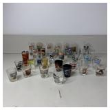 Assorted Shot Glasses- Harley Davison, Hard Rock