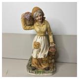 11" UGCE Ceramic Vintage Figurine Woman