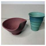 Vintage SOFT GREEN Mid-Century Pottery Vase