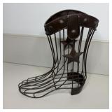 Decorative Tabletop Brown Metal Western Boot