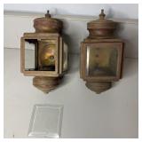 Pair of Antique Brass Carriage/Coach Lamps
