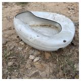 Vintage White Enamelware Bedpan