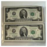 (2) 2003 A Consecutive United States $2 Federal