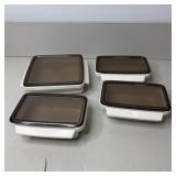 (4) Litton Microwave Cookware Containers
