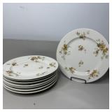 (8) 10" Haviland Limoges France Autumn Leaf