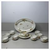 10Pc Haviland Limoges France Autumn Leaf