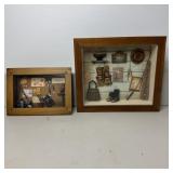 Fishing & Graden Themed Shadow Box Dioramas