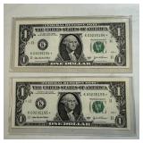 (2) 2003 A Consecutive Star United States $1