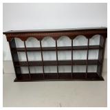 37x20 Vintage Wood Wall-Mounted Display Shelf