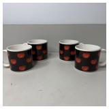 (4) 1988 INARCO HALLOWEEN MUG Jack-O-Lantern